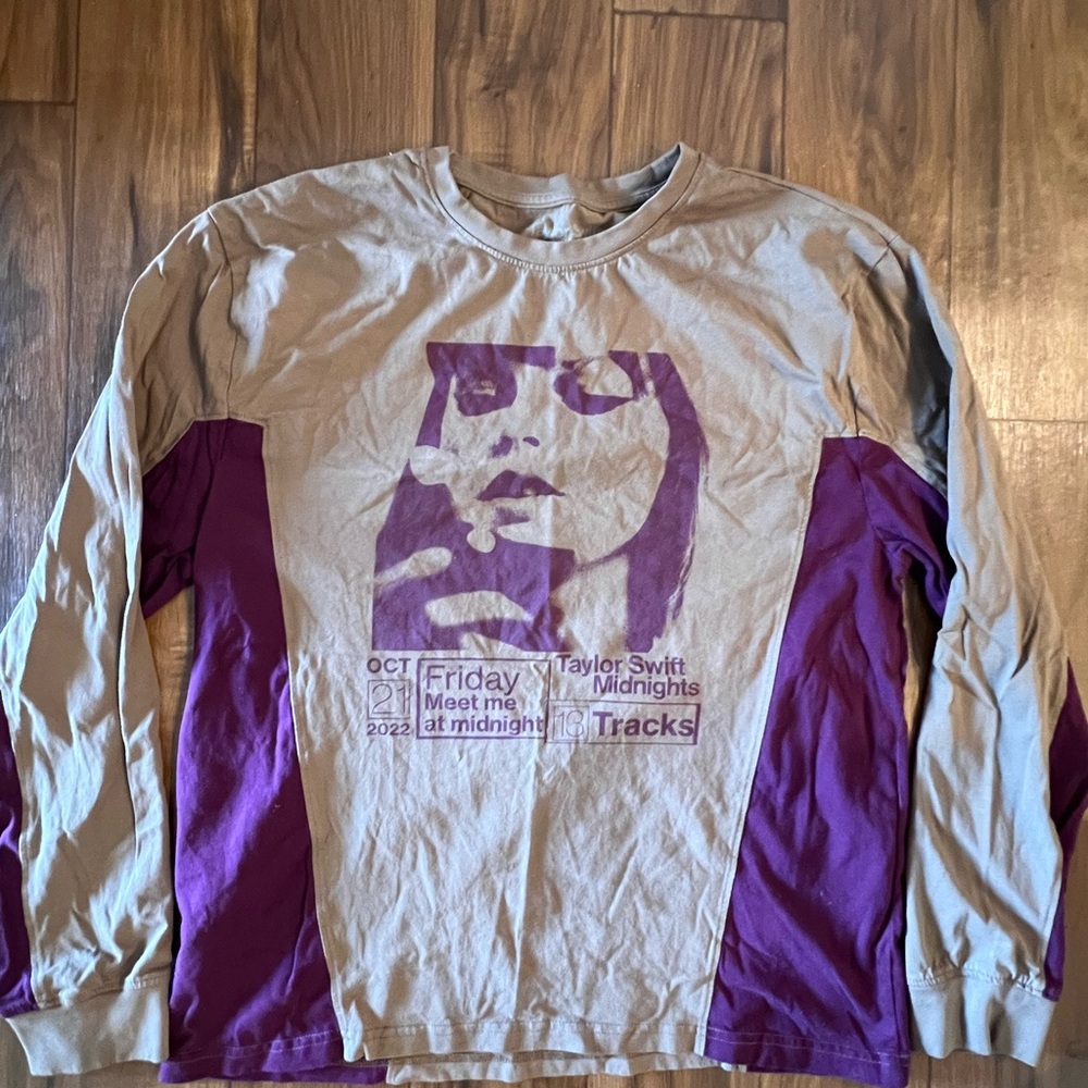 Taylor Swift 2024 midnights long sleeve crew neck tee t shirt band tee